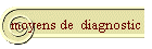 moyens de  diagnostic